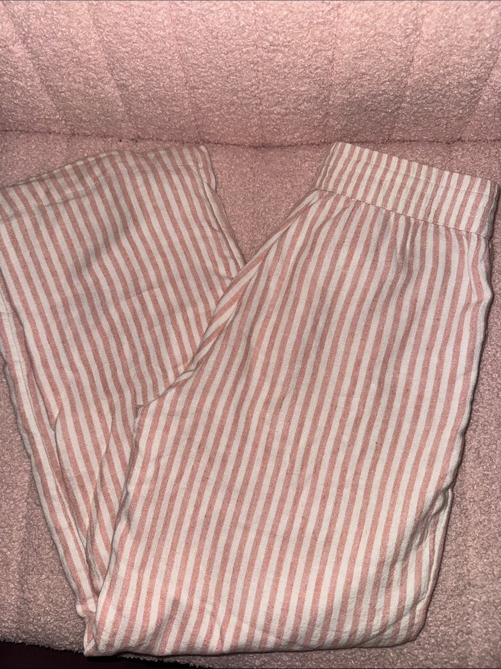 abercrombie kids Pink and White Striped pants